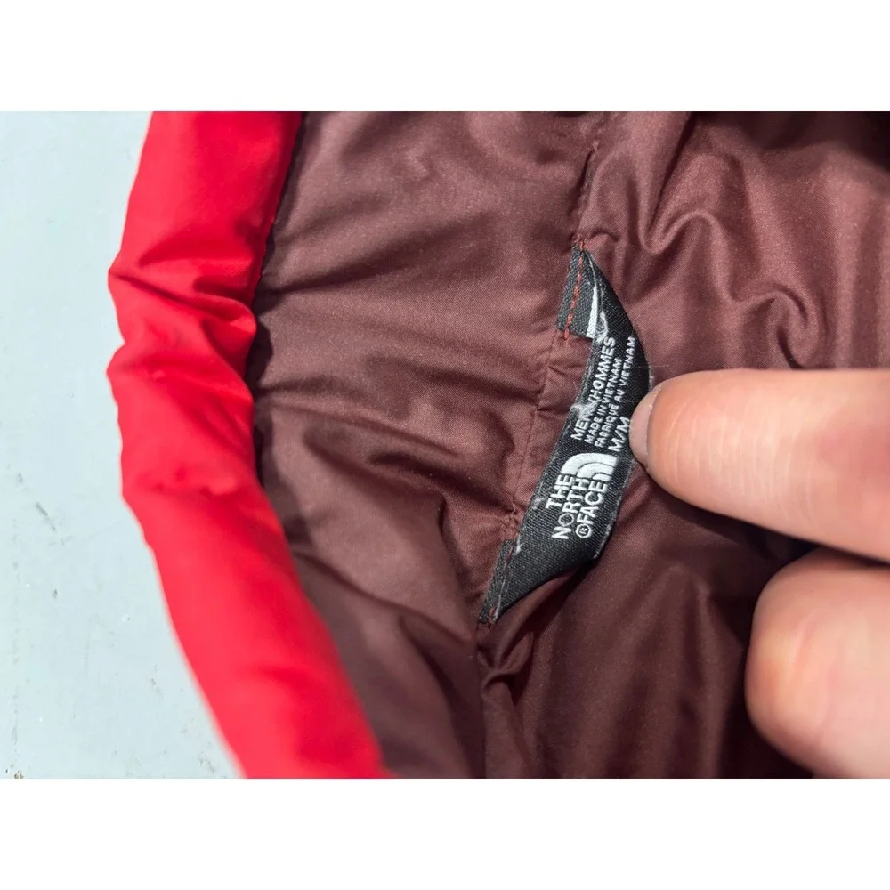 The North Face Thermoball Insulated Puffer Jacket Mens Medium Red Full Zip